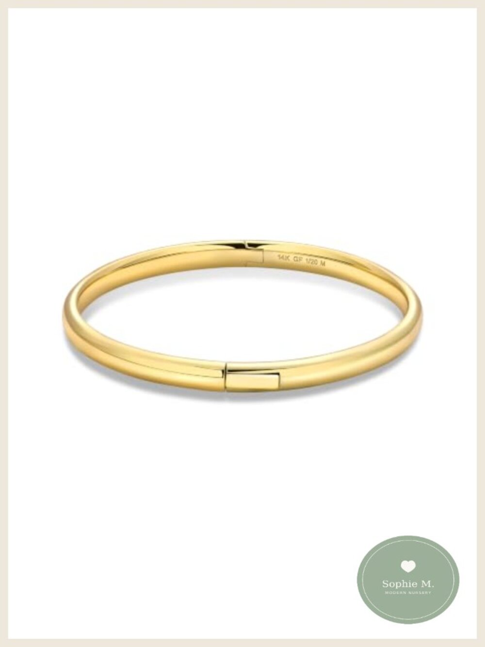 14k Gold Filled Oval Bangle Bracelet Dainty Cuff Snap Clasp